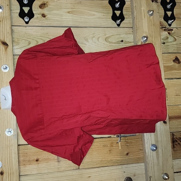 Faded Glory Stretch Womans Red Button Down Shirt Top Blouse Size Xl - Picture 3 of 5